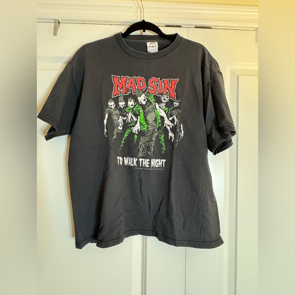 Mad Sin To Walk The‎ Night T Shirt Psychobilly Punk Band Size L